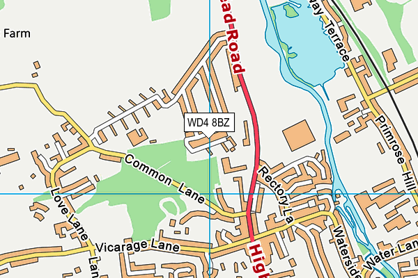 WD4 8BZ map - OS VectorMap District (Ordnance Survey) WD4 8BZ map - OS VectorMap District (Ordnance Survey)
