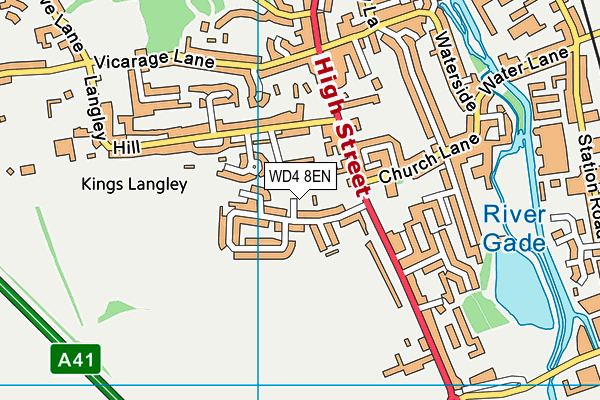 WD4 8EN map - OS VectorMap District (Ordnance Survey) WD4 8EN map - OS VectorMap District (Ordnance Survey)