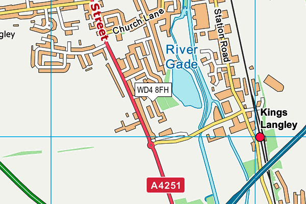 WD4 8FH map - OS VectorMap District (Ordnance Survey) WD4 8FH map - OS VectorMap District (Ordnance Survey)