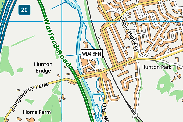 WD4 8FN map - OS VectorMap District (Ordnance Survey) WD4 8FN map - OS VectorMap District (Ordnance Survey)