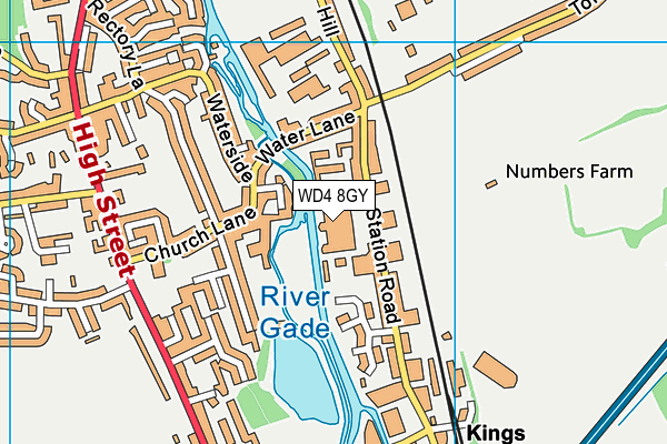 WD4 8GY map - OS VectorMap District (Ordnance Survey) WD4 8GY map - OS VectorMap District (Ordnance Survey)