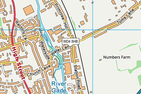 WD4 8HB map - OS VectorMap District (Ordnance Survey) WD4 8HB map - OS VectorMap District (Ordnance Survey)
