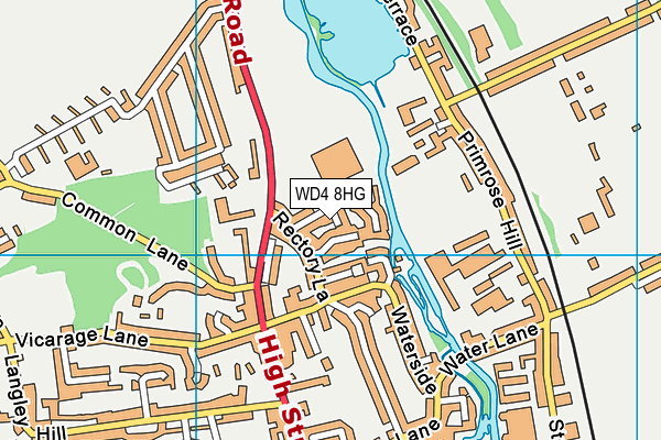 WD4 8HG map - OS VectorMap District (Ordnance Survey) WD4 8HG map - OS VectorMap District (Ordnance Survey)