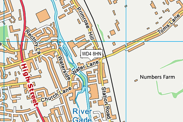 WD4 8HN map - OS VectorMap District (Ordnance Survey) WD4 8HN map - OS VectorMap District (Ordnance Survey)