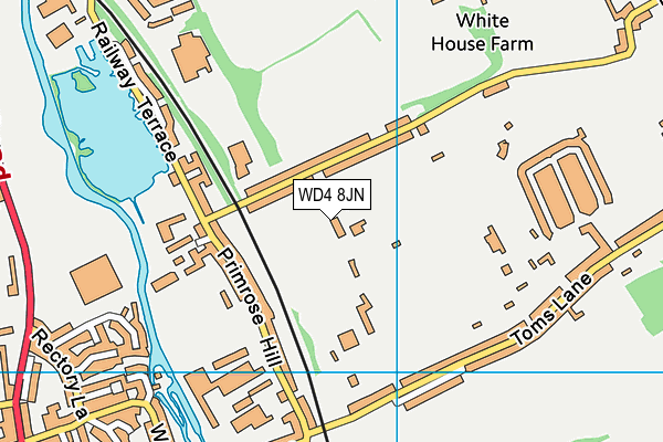 WD4 8JN map - OS VectorMap District (Ordnance Survey) WD4 8JN map - OS VectorMap District (Ordnance Survey)