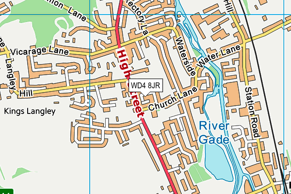 WD4 8JR map - OS VectorMap District (Ordnance Survey) WD4 8JR map - OS VectorMap District (Ordnance Survey)