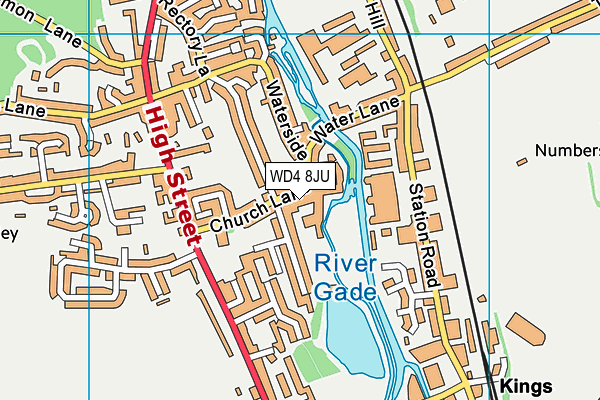 WD4 8JU map - OS VectorMap District (Ordnance Survey) WD4 8JU map - OS VectorMap District (Ordnance Survey)