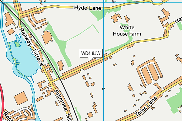 WD4 8JW map - OS VectorMap District (Ordnance Survey) WD4 8JW map - OS VectorMap District (Ordnance Survey)
