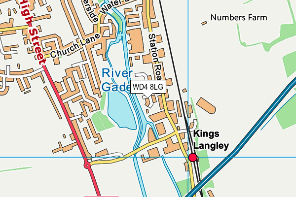 WD4 8LG map - OS VectorMap District (Ordnance Survey) WD4 8LG map - OS VectorMap District (Ordnance Survey)