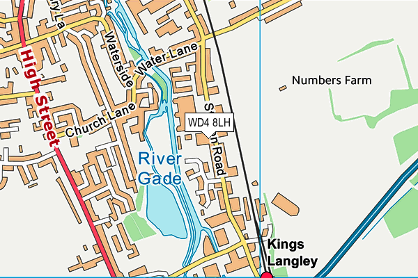 WD4 8LH map - OS VectorMap District (Ordnance Survey) WD4 8LH map - OS VectorMap District (Ordnance Survey)