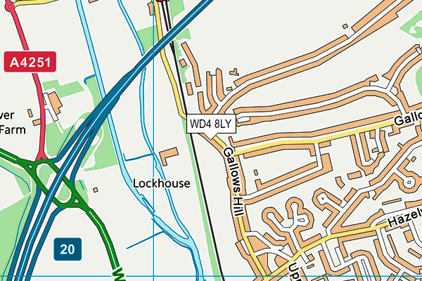 WD4 8LY map - OS VectorMap District (Ordnance Survey) WD4 8LY map - OS VectorMap District (Ordnance Survey)