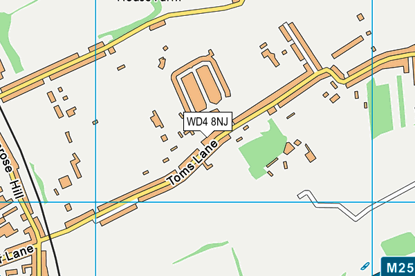 WD4 8NJ map - OS VectorMap District (Ordnance Survey) WD4 8NJ map - OS VectorMap District (Ordnance Survey)