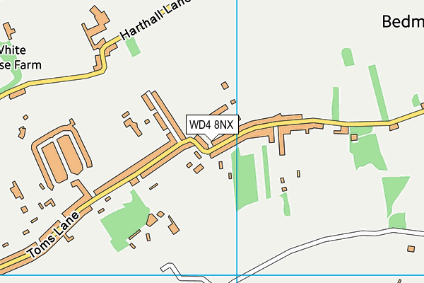 WD4 8NX map - OS VectorMap District (Ordnance Survey) WD4 8NX map - OS VectorMap District (Ordnance Survey)