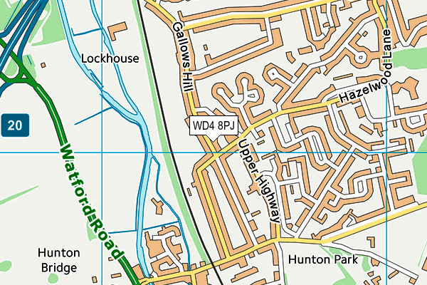 WD4 8PJ map - OS VectorMap District (Ordnance Survey)