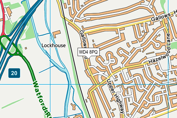WD4 8PQ map - OS VectorMap District (Ordnance Survey) WD4 8PQ map - OS VectorMap District (Ordnance Survey)