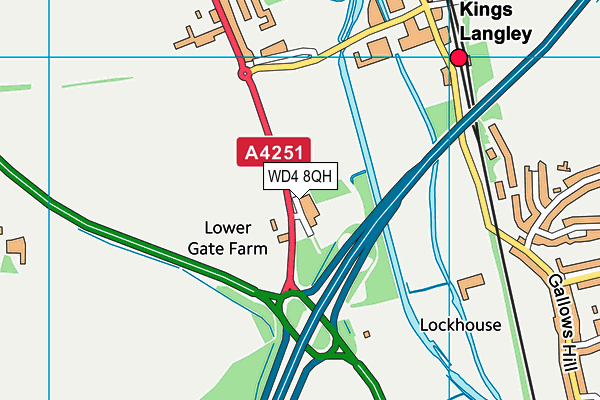 WD4 8QH map - OS VectorMap District (Ordnance Survey) WD4 8QH map - OS VectorMap District (Ordnance Survey)