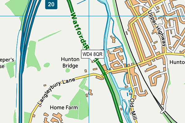 WD4 8QR map - OS VectorMap District (Ordnance Survey) WD4 8QR map - OS VectorMap District (Ordnance Survey)