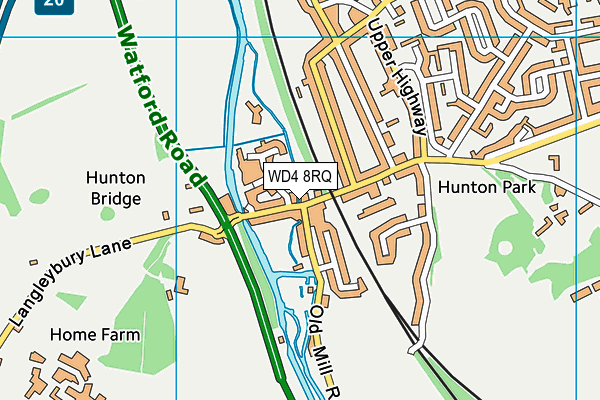 WD4 8RQ map - OS VectorMap District (Ordnance Survey) WD4 8RQ map - OS VectorMap District (Ordnance Survey)