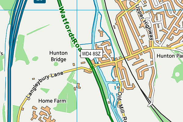 WD4 8SZ map - OS VectorMap District (Ordnance Survey)