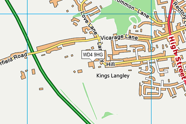WD4 9HG map - OS VectorMap District (Ordnance Survey) WD4 9HG map - OS VectorMap District (Ordnance Survey)