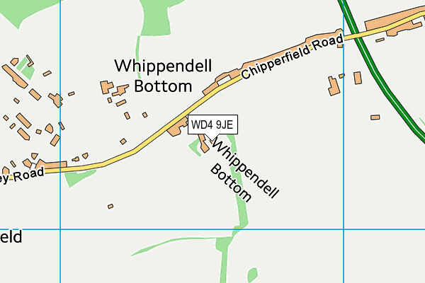 WD4 9JE map - OS VectorMap District (Ordnance Survey) WD4 9JE map - OS VectorMap District (Ordnance Survey)