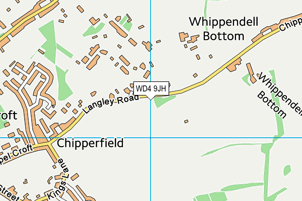 WD4 9JH map - OS VectorMap District (Ordnance Survey) WD4 9JH map - OS VectorMap District (Ordnance Survey)