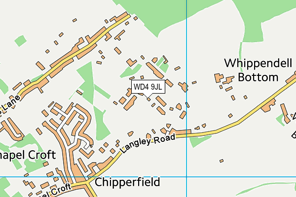 WD4 9JL map - OS VectorMap District (Ordnance Survey) WD4 9JL map - OS VectorMap District (Ordnance Survey)