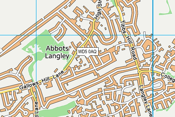WD5 0AQ map - OS VectorMap District (Ordnance Survey) WD5 0AQ map - OS VectorMap District (Ordnance Survey)