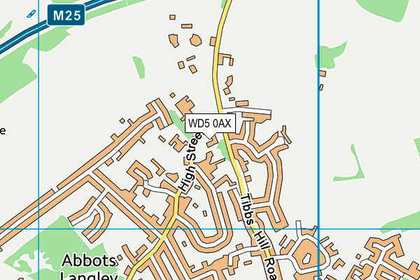 WD5 0AX map - OS VectorMap District (Ordnance Survey) WD5 0AX map - OS VectorMap District (Ordnance Survey)