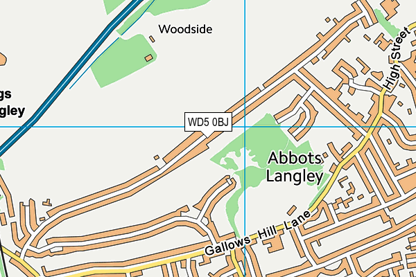 WD5 0BJ map - OS VectorMap District (Ordnance Survey) WD5 0BJ map - OS VectorMap District (Ordnance Survey)