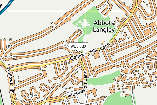 WD5 0BX map - OS VectorMap District (Ordnance Survey) WD5 0BX map - OS VectorMap District (Ordnance Survey)