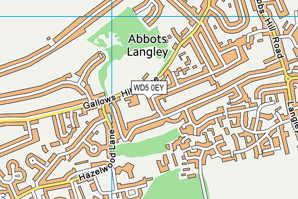 WD5 0EY map - OS VectorMap District (Ordnance Survey) WD5 0EY map - OS VectorMap District (Ordnance Survey)