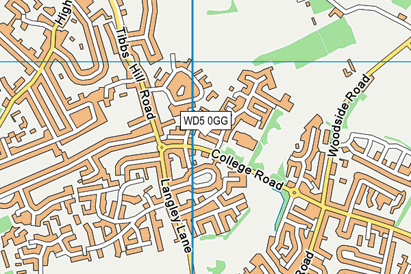 WD5 0GG map - OS VectorMap District (Ordnance Survey) WD5 0GG map - OS VectorMap District (Ordnance Survey)