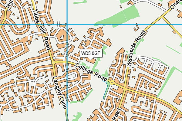 WD5 0GT map - OS VectorMap District (Ordnance Survey) WD5 0GT map - OS VectorMap District (Ordnance Survey)