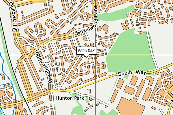 WD5 0JZ map - OS VectorMap District (Ordnance Survey) WD5 0JZ map - OS VectorMap District (Ordnance Survey)