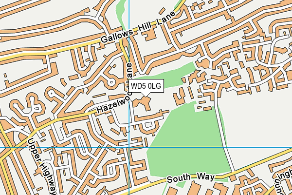 WD5 0LG map - OS VectorMap District (Ordnance Survey) WD5 0LG map - OS VectorMap District (Ordnance Survey)