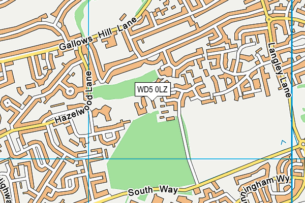 WD5 0LZ map - OS VectorMap District (Ordnance Survey) WD5 0LZ map - OS VectorMap District (Ordnance Survey)