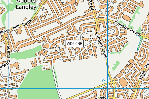 WD5 0NE map - OS VectorMap District (Ordnance Survey) WD5 0NE map - OS VectorMap District (Ordnance Survey)