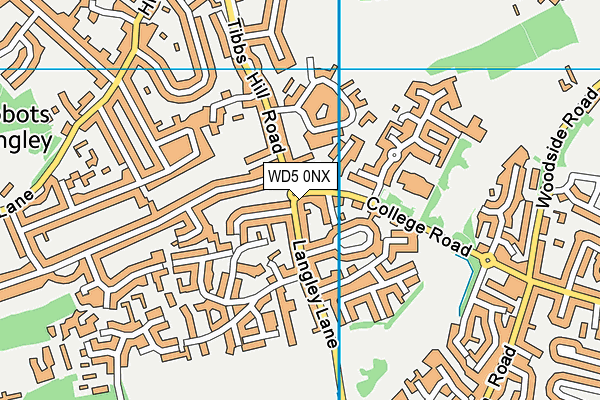 WD5 0NX map - OS VectorMap District (Ordnance Survey) WD5 0NX map - OS VectorMap District (Ordnance Survey)