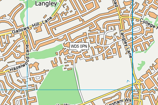 WD5 0PN map - OS VectorMap District (Ordnance Survey) WD5 0PN map - OS VectorMap District (Ordnance Survey)