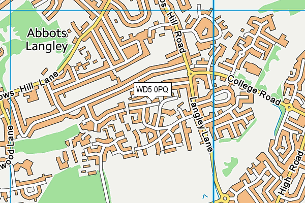 WD5 0PQ map - OS VectorMap District (Ordnance Survey) WD5 0PQ map - OS VectorMap District (Ordnance Survey)