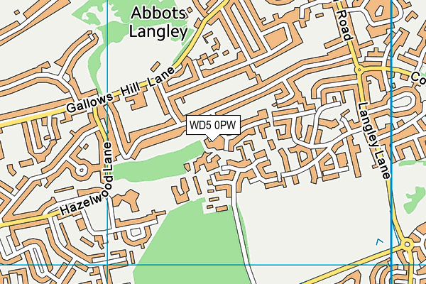 WD5 0PW map - OS VectorMap District (Ordnance Survey) WD5 0PW map - OS VectorMap District (Ordnance Survey)