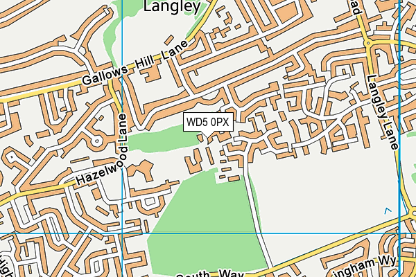 WD5 0PX map - OS VectorMap District (Ordnance Survey) WD5 0PX map - OS VectorMap District (Ordnance Survey)