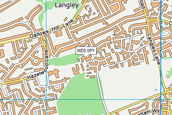 WD5 0PY map - OS VectorMap District (Ordnance Survey) WD5 0PY map - OS VectorMap District (Ordnance Survey)
