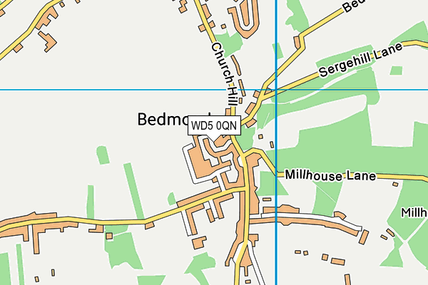WD5 0QN map - OS VectorMap District (Ordnance Survey) WD5 0QN map - OS VectorMap District (Ordnance Survey)