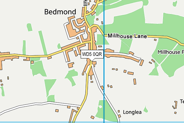 WD5 0QR map - OS VectorMap District (Ordnance Survey) WD5 0QR map - OS VectorMap District (Ordnance Survey)