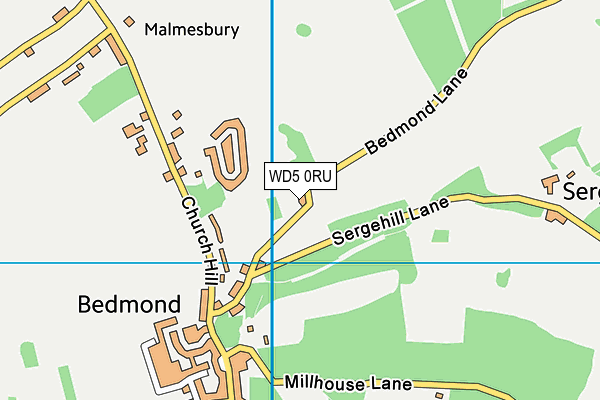 WD5 0RU map - OS VectorMap District (Ordnance Survey) WD5 0RU map - OS VectorMap District (Ordnance Survey)