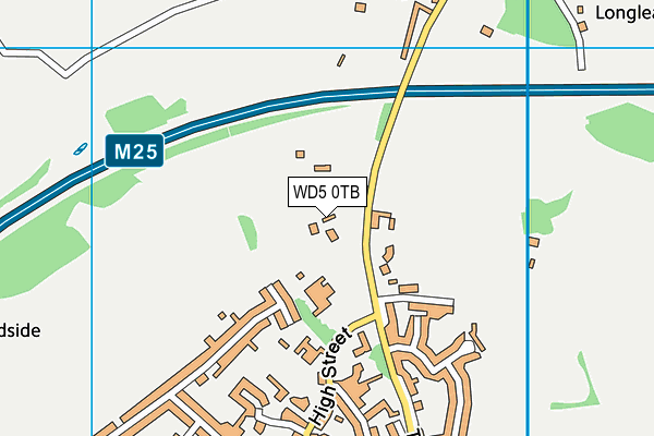 WD5 0TB map - OS VectorMap District (Ordnance Survey) WD5 0TB map - OS VectorMap District (Ordnance Survey)