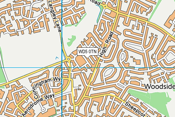 WD5 0TN map - OS VectorMap District (Ordnance Survey) WD5 0TN map - OS VectorMap District (Ordnance Survey)