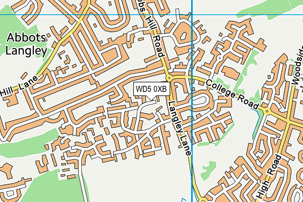 WD5 0XB map - OS VectorMap District (Ordnance Survey) WD5 0XB map - OS VectorMap District (Ordnance Survey)